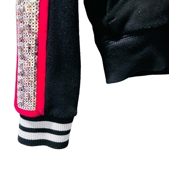 Victoria Secret LOVE PINK Sequin Floral Long Sleeve Hooded Jacket Size XS - Picture 6 of 9